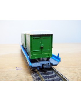 LILIPUT ( WIKING  500 a/1 ) 200 54,   wagon surbaissé Rollende Landstrasse et camion + remorque  SCHENKER  SBB  Neuf   BO