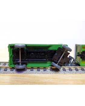 LILIPUT ( WIKING  500 a/1 ) 200 54,   wagon surbaissé Rollende Landstrasse et camion + remorque  SCHENKER  SBB  Neuf   BO