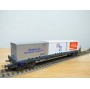 LILIPUT ( Wiking )  201 C 12, wagon plat à ranchers chargé de 3 conteneurs réfrigérants de 20'  ÖBB  neuf  BO