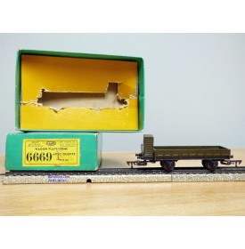 JEP 6669,  wagon plate forme  à guérite  SNCF  BO