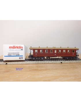 Märklin 4211, voiture  grandes lignes ancienne 3 Kl. type BC4I Wü 00 K.W.St.E.   neuf  BO