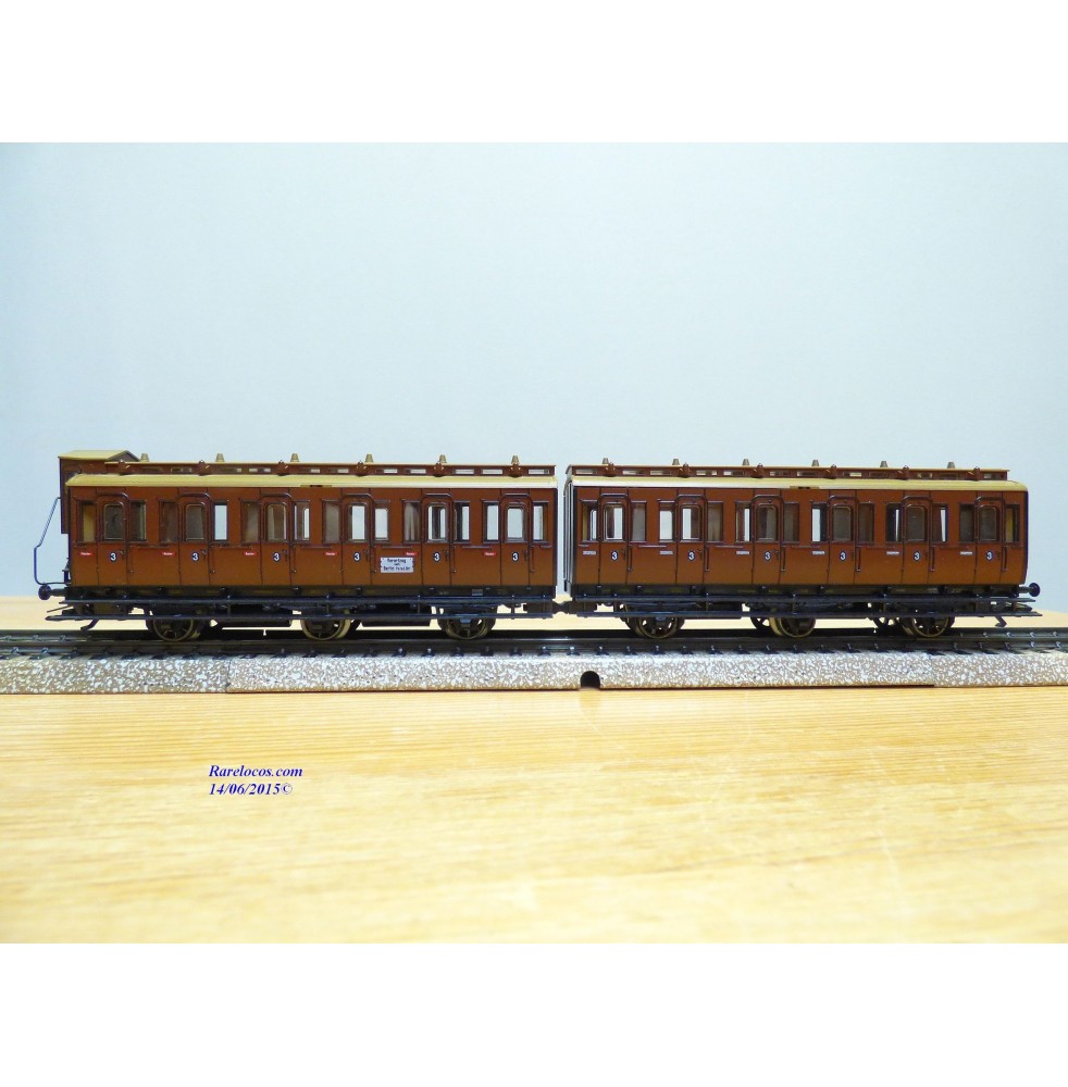 Märklin 4208, couplage de 2 voitures 3 Kl. type C3  KPEV   neuf  BO