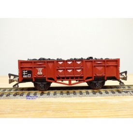 FLEISCHMANN 1455 K,  wagon tombereau type Omms 29 chargé de charbon   DB  neuf  BO