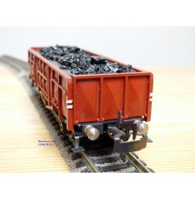 FLEISCHMANN 1455 K,  wagon tombereau type Omms 29 chargé de charbon   DB  neuf  BO