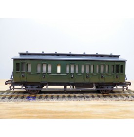 FLEISCHMANN 1406, voiture ancienne à portières latérales à 2 essieux  2 Kl.   DB  BO