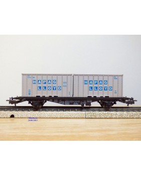Märklin 4659, wagon porte containers type Berlin  et conteneurs HAPAG LLOYD  NYK LINES    DB   BO