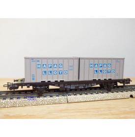 Märklin 4659, wagon porte containers type Berlin  et conteneurs HAPAG LLOYD  NYK LINES    DB   BO