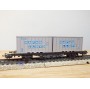 Märklin 4659, wagon porte containers type Berlin et conteneurs HAPAG LLOYD NYK LINES DB BO