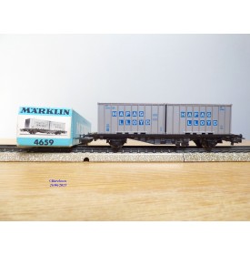 Märklin 4659, wagon porte containers type Berlin  et conteneurs HAPAG LLOYD  NYK LINES    DB   BO
