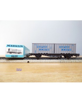 Märklin 4659, wagon porte containers type Berlin  et conteneurs HAPAG LLOYD  NYK LINES    DB   BO