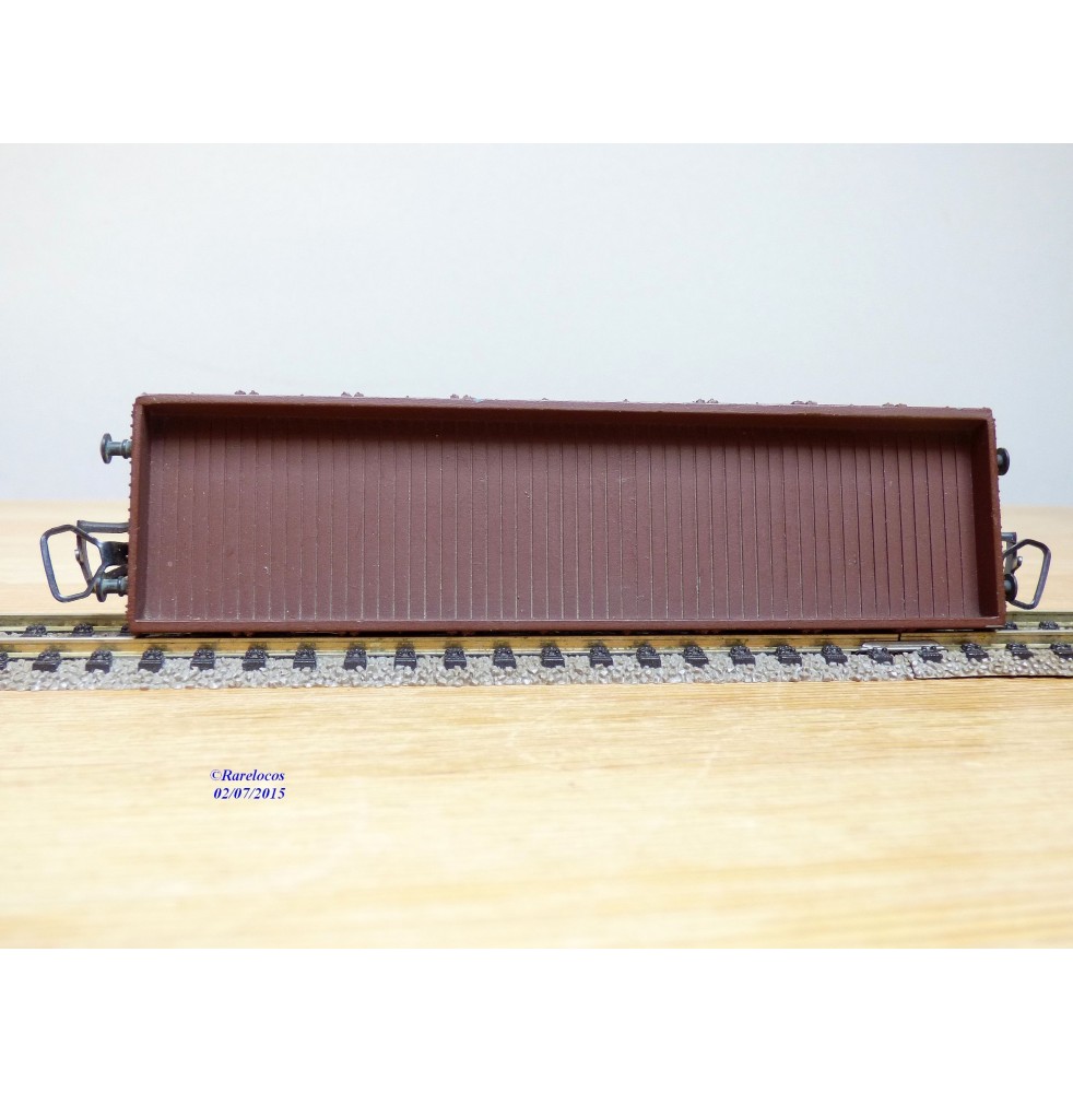 Wagon plat TP à bogies, non freiné, roues à rayons, marquage MT | Trains de rêve | Catalogue modèles ferroviaires