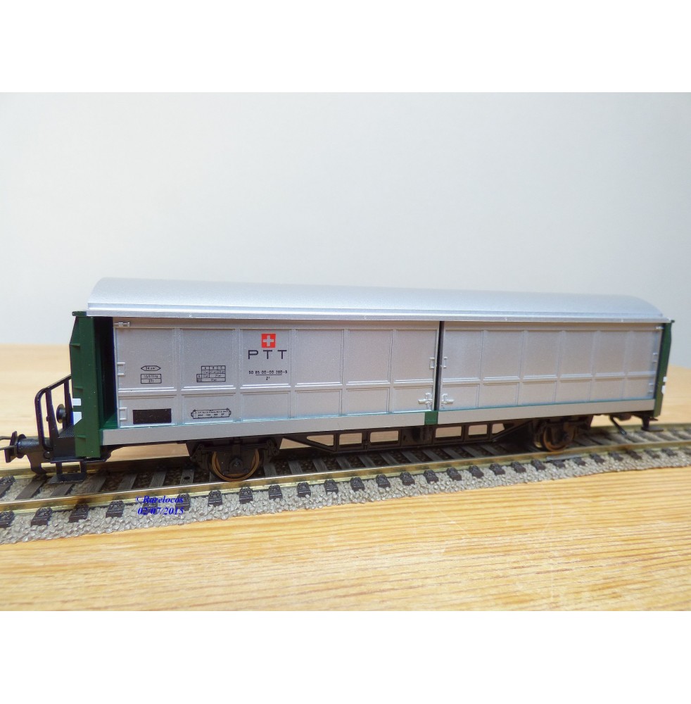 Wagon Couvert Fleischmann #1479 – Type Hcg Gris Argent, époque 3, FS, BO, Années 60