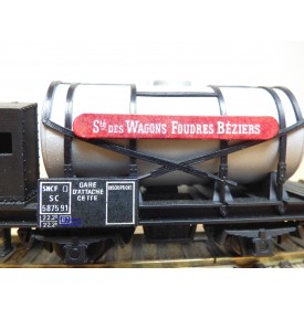 AU PULLMAN  ???, wagon bi - foudres Société des wagons foudres Béziers  SNCF  neuf   BO
