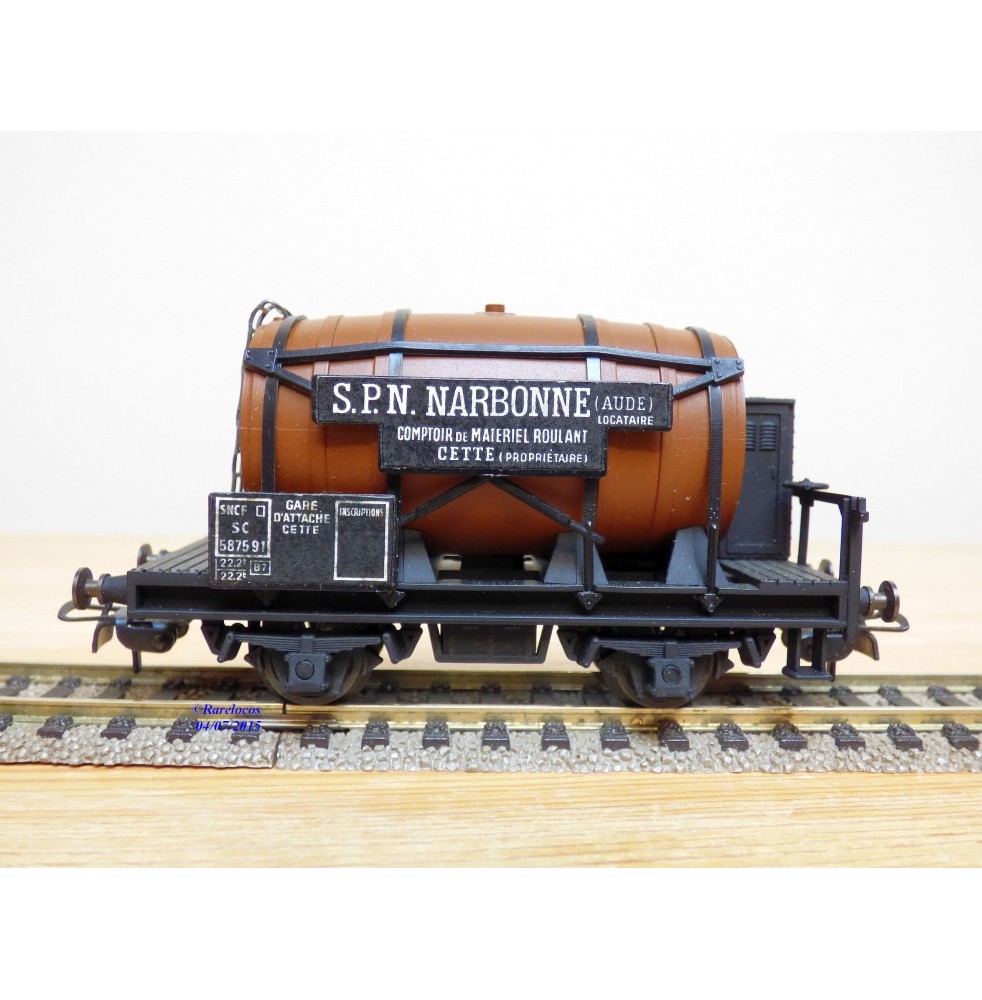 AU PULLMAN  ???, wagon bi - foudres à guérite de serre freins S.P.N. Narbonne    SNCF  neuf   BO