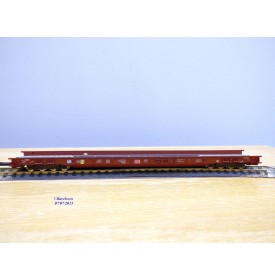 FLEISCHMANN  5271,  wagon surbaissé pour transport de camions type Saadkms.690 Rollende Landstrasse DB BO 