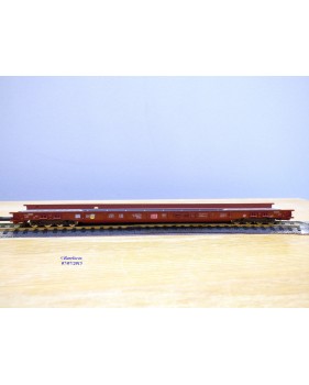 FLEISCHMANN  5271,  wagon surbaissé pour transport de camions type Saadkms.690 Rollende Landstrasse DB BO 