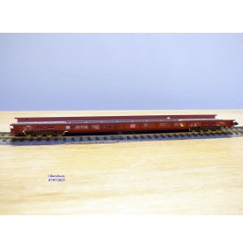 FLEISCHMANN  5271,  wagon surbaissé pour transport de camions type Saadkms.690 Rollende Landstrasse DB BO 