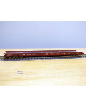 FLEISCHMANN  5271,  wagon surbaissé pour transport de camions type Saadkms.690 Rollende Landstrasse DB BO 