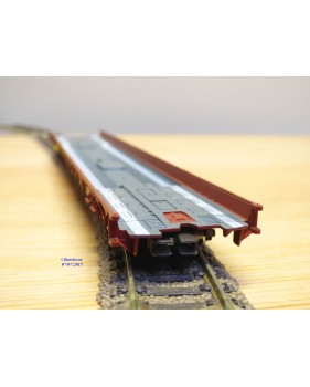 FLEISCHMANN  5271,  wagon surbaissé pour transport de camions type Saadkms.690 Rollende Landstrasse DB BO 