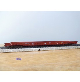 Märklin 4740, wagon plancher surbaissé pour transport de camions type Saadkms 690 DB BO