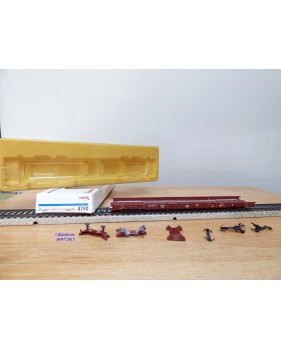 Märklin 4740, wagon plancher surbaissé pour transport de camions type Saadkms 690 DB BO