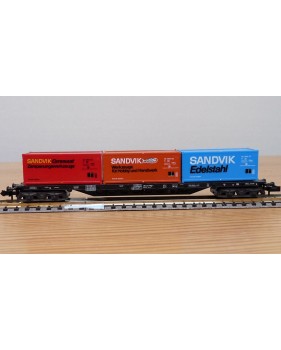 MINITRIX  51 3507 Plat 3 conteneurs SANDVIK DB BO 