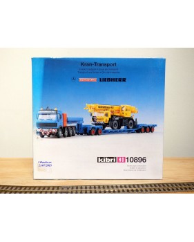 KIBRI 10896, camion MERCEDES BENZ  et grue SCHEUERLE   HO   neuf  BO  1/87
