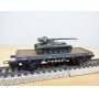ELECTROTREN  1012, wagon plat chargé d' un char AMX 13   RENFE  BO