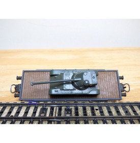 ELECTROTREN  1012, wagon plat chargé d' un char AMX 13   RENFE  BO