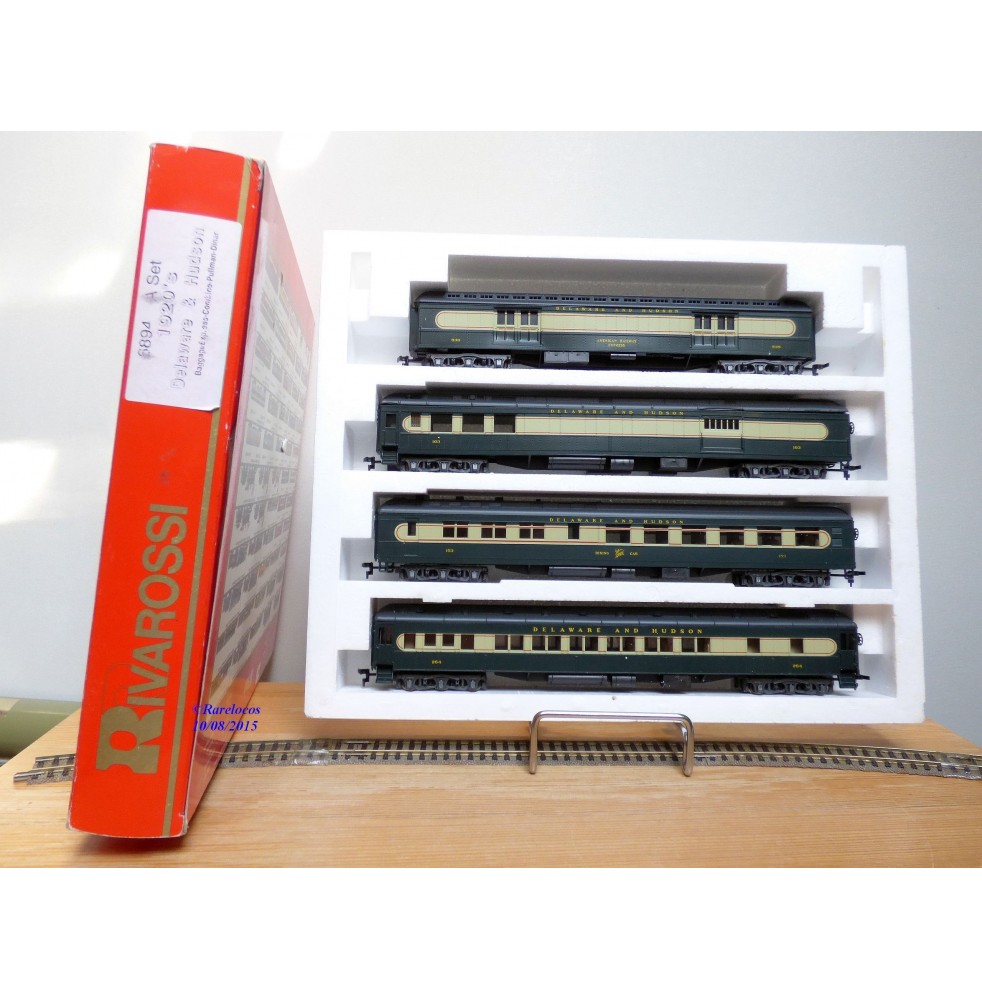 RIVAROSSI "véro" 6894 set A, coffret 4 voitures heavyweight  Delawaqre & Hudson D&H  neuf    BO
