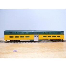 WALTHERS 932 6261, voiture pilote de banlieue à 2 étages  ( PS DD commuter cab car  ) C& NW   Neuf  BO