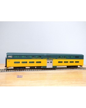 WALTHERS 932 6261, voiture pilote de banlieue à 2 étages  ( PS DD commuter cab car  ) C& NW   Neuf  BO