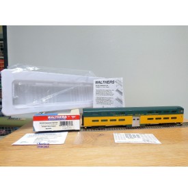 WALTHERS 932 6261, voiture pilote de banlieue à 2 étages  ( PS DD commuter cab car  ) C& NW   Neuf  BO