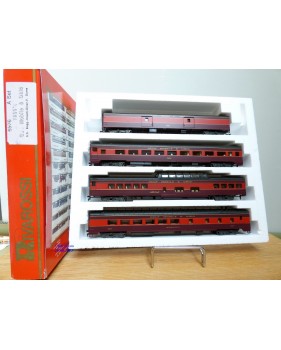 RIVAROSSI "véro" 6976 set A, coffret 4 voitures Gulf Mobile and Ohio  ( GM&O )  neuf     BO