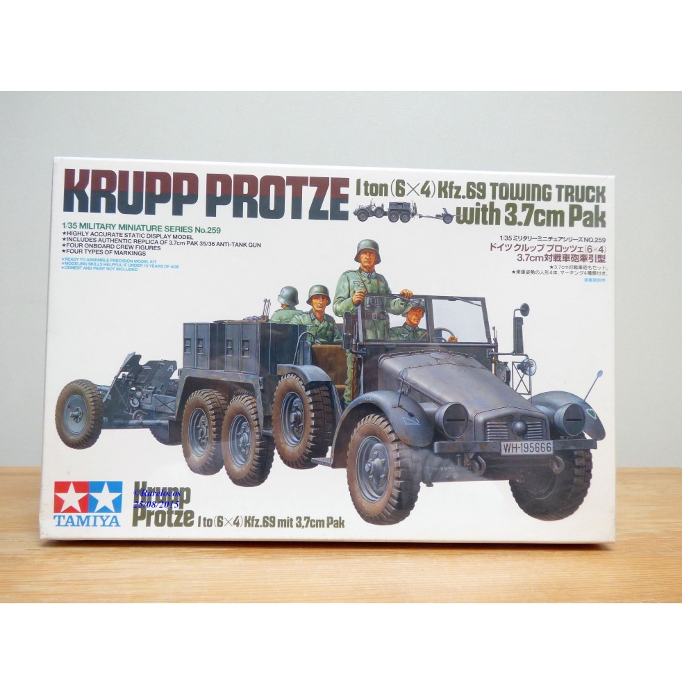 TAMIYA 35259, KRUPP PROTZE  Kfz.69  + PAK  35/36  Neuf  BO 1/35