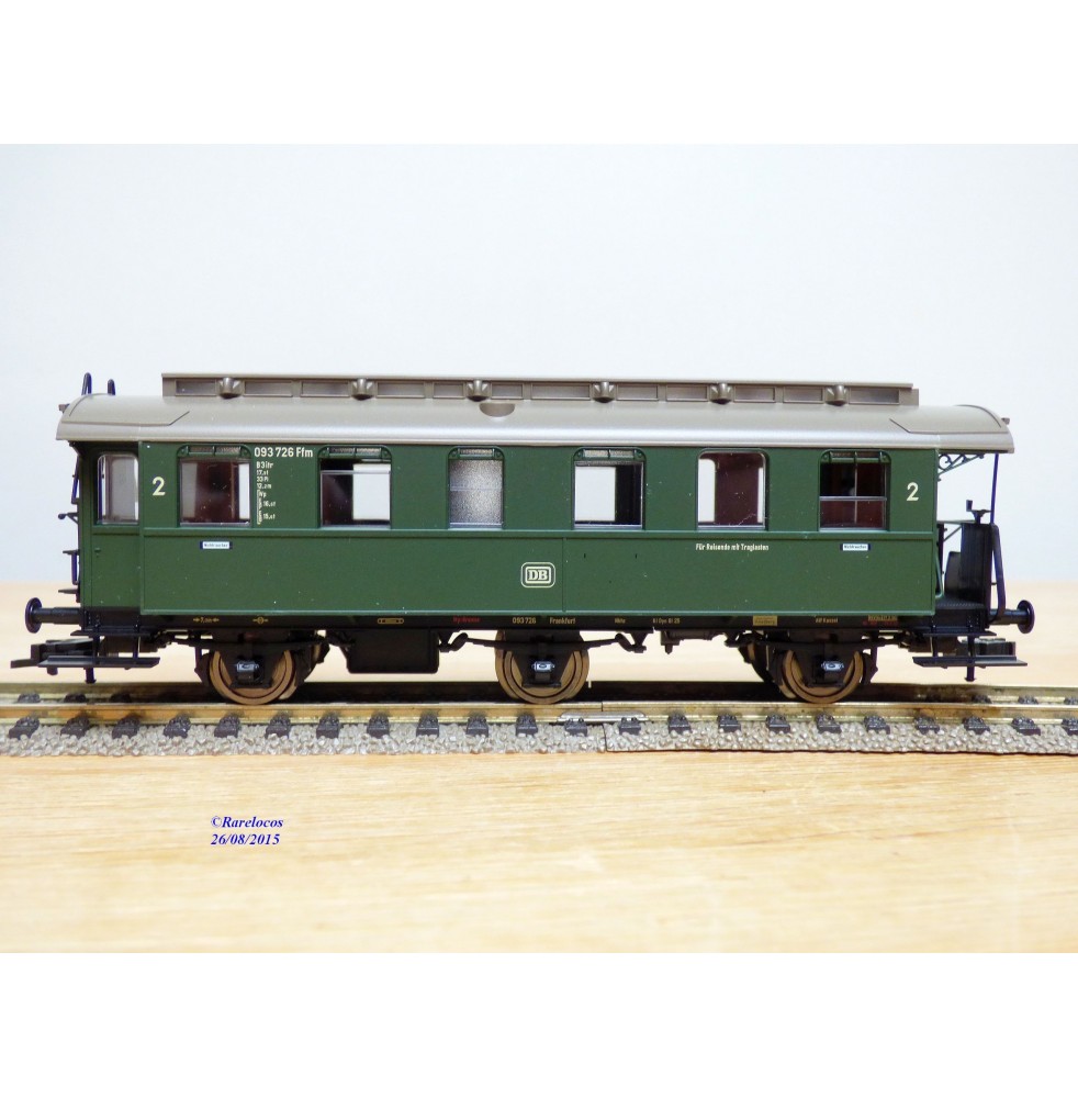 FLEISCHMANN 5063 K, voiture ancienne à plate formes d'extrémité  à 3 essieux  2  Kl.   DB   neuf  BO