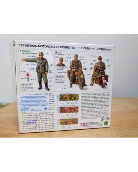 TAMIYA 35241,  estafette motocycliste et policier  allemands DKW  NZ  350    1/ 35