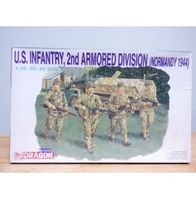DRAGON 6120, infanterie américaine ( 2 ème division blindée Normandie 1944  ) 4 figurines  1944 1/35 NEUF
