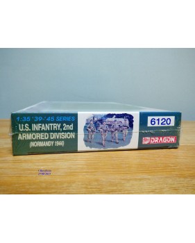 DRAGON 6120, infanterie américaine ( 2 ème division blindée Normandie 1944  ) 4 figurines  1944 1/35 NEUF