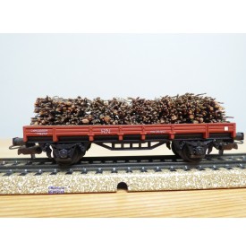 ELECTROTREN  1016, wagon plat chargé de fagots   RENFE   BO