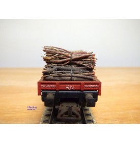 ELECTROTREN  1016, wagon plat chargé de fagots   RENFE   BO