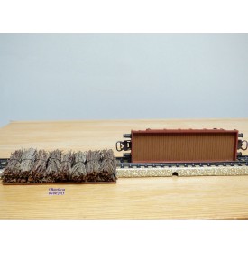 ELECTROTREN  1016, wagon plat chargé de fagots   RENFE   BO