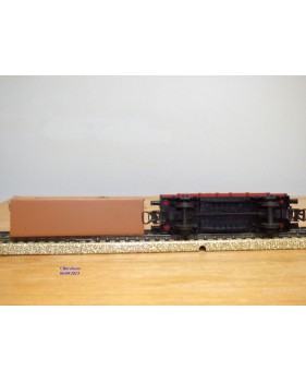 ELECTROTREN  1016, wagon plat chargé de fagots   RENFE   BO