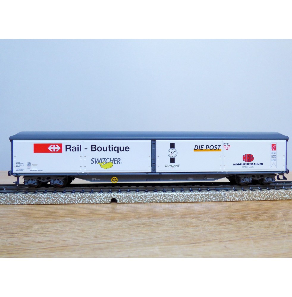 HAG  74030/ 385.01, wagon couvert à parois coulissantes  type Habils  RAIL - BOUTIQUE  SBB  neuf  BO