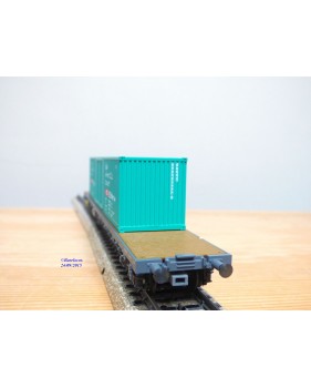 HAG 390.01 , wagon plat type Sgss + conteneurs 40'  Cargo    SBB  BO