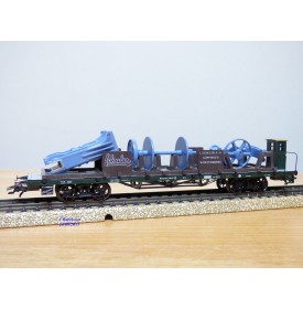 Märklin métal 4617 Wagon surbaissé EVS DB BO
