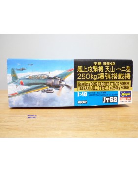 HASEGAWA 09062, bombardier  embarqué japonais NAKAJIMA B6N2 type 12  JILL  et  bombes de 250 Kgs   Neuf  BO 1/48