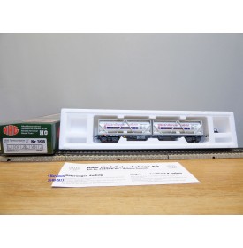 HAG 398 . 04 , wagon plat type Sgs + conteneurs citernes  de 30 '  Giezendammer   SBB  BO