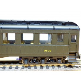 RIVAROSSI  2716, voiture mixte passager / fourgon  ( Heavyweight Combine  ) N°: 2602  ATSF  neuf  BO