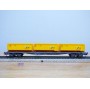 HAG 380 . 02 , wagon plat  à ranchers type Rs-x  chargé de bennes à roulettes    SBB  BO